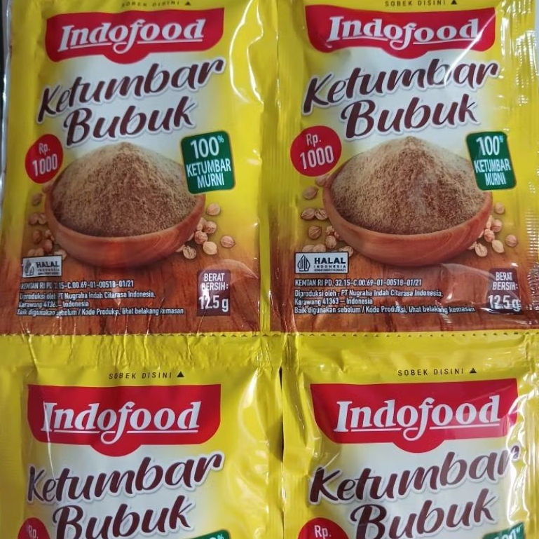 

Ketumbar Bubuk Indofood - 100% Ketumbar Murni - Ketumbar Bubuk Sachet