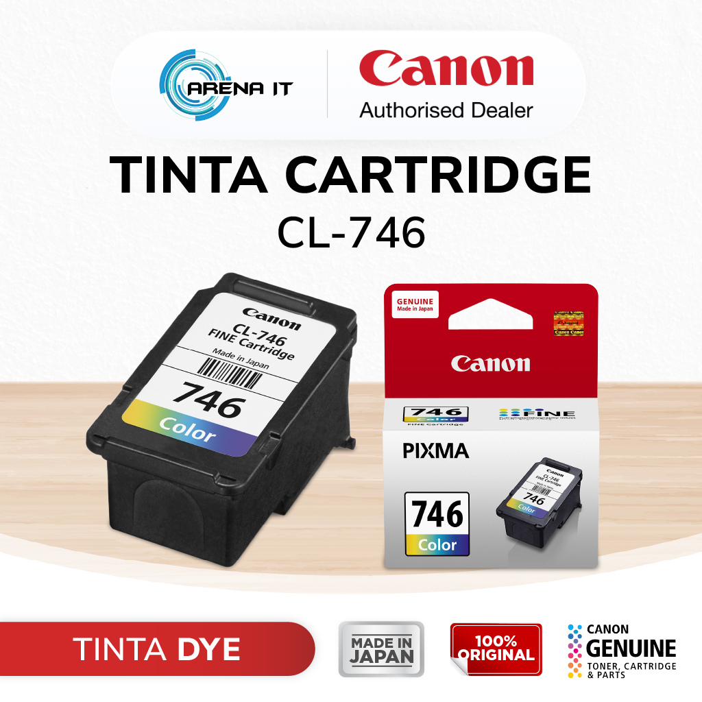 Tinta Original Canon 746 Color CL746 - Tinta Canon MG2570s TS207 TS307 TS707 TR4570s TR4670s - Tinta
