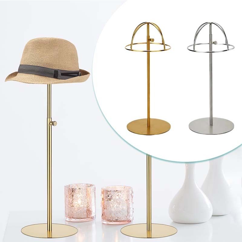 Dudukan Topi Display Adjustable Tempat Topi 33-60cm Stand Display Topi Logam Penahan Topi Hat Displa