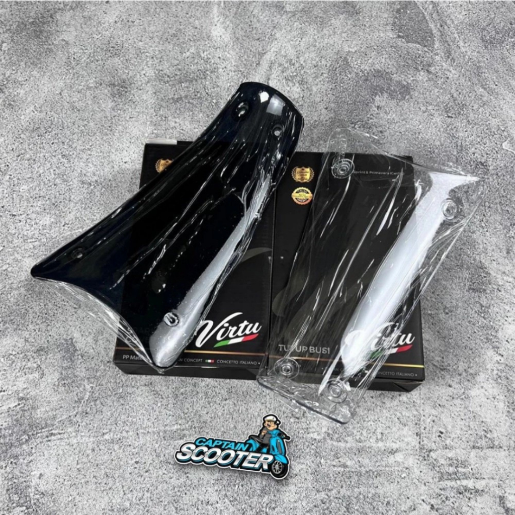 (Bukan Untuk 2024-Terbaru) Tutup COVER AKI VIRTU Transparan Clear / Smoke Vespa Sprint Primavera 201
