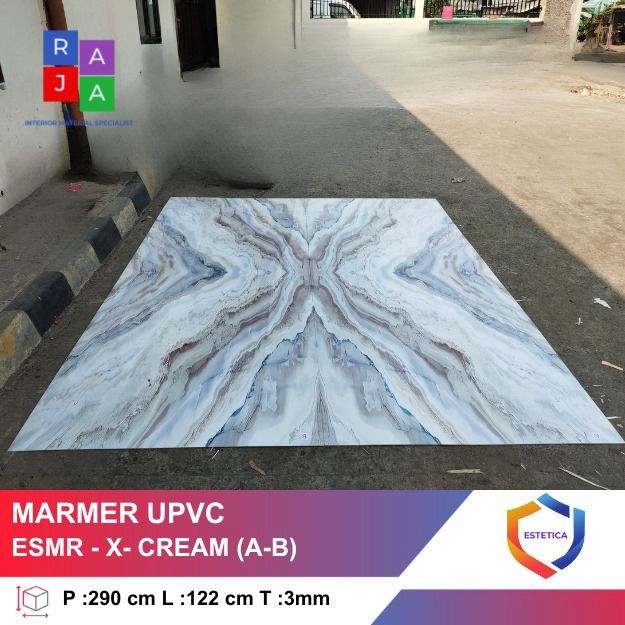 ESTETICA Marmer Panel PVC Dekorasi Dinding Motif Bookmatch