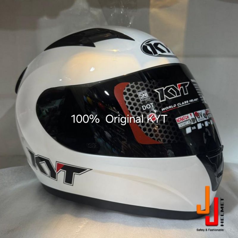 Helm KYT R10 Solid / Polos (Kaca Hitam) (100% Original KYT)