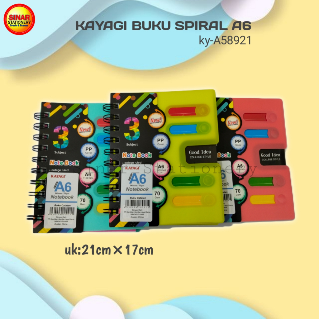 kayagi buku spiral a6