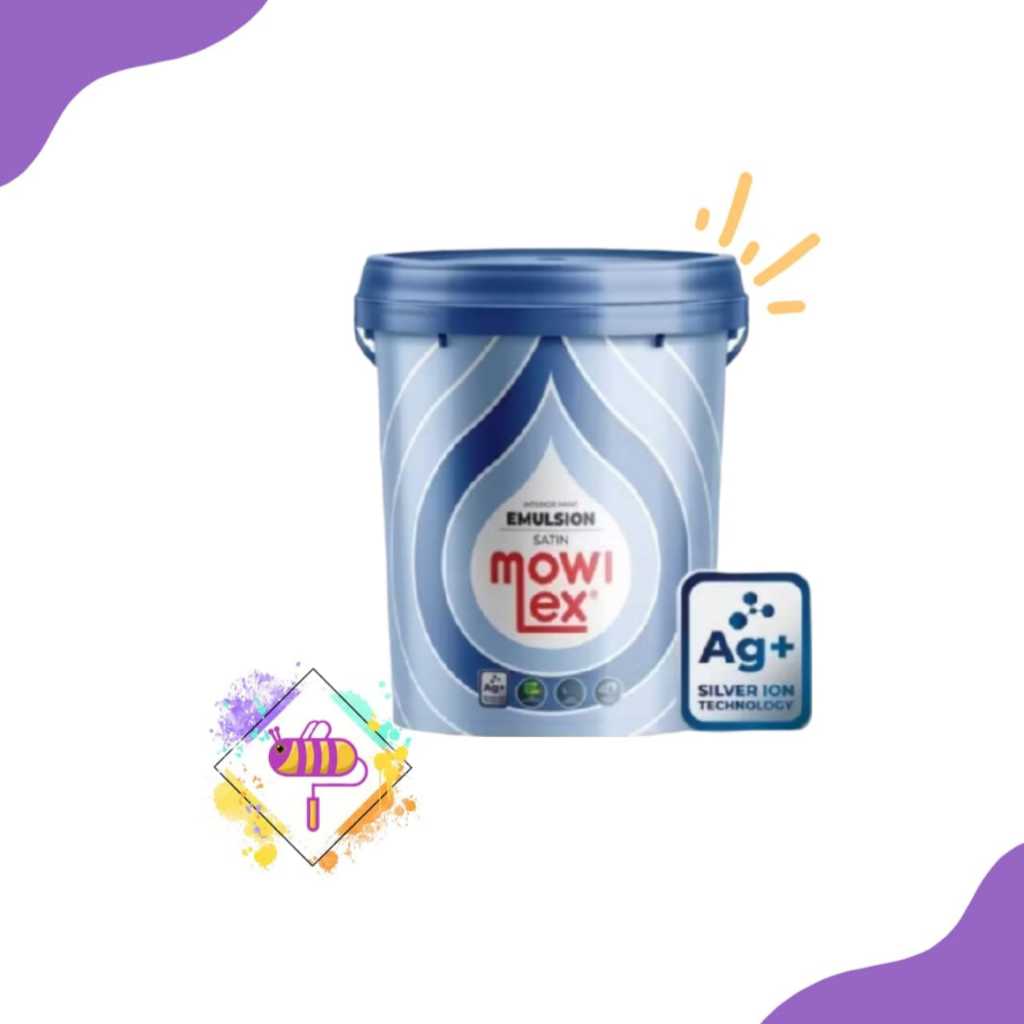 Mowilex Emulsion Satin Cat Tembok Interior Anti Bakteri 20L