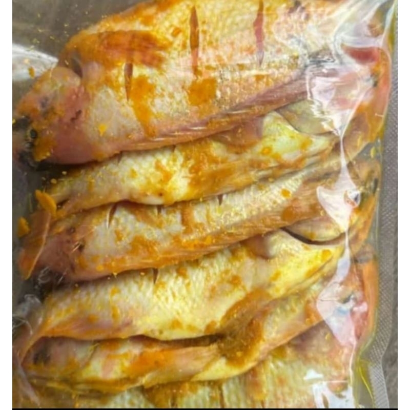 

Ikan Nila Merah Bumbu Kuning 1kg