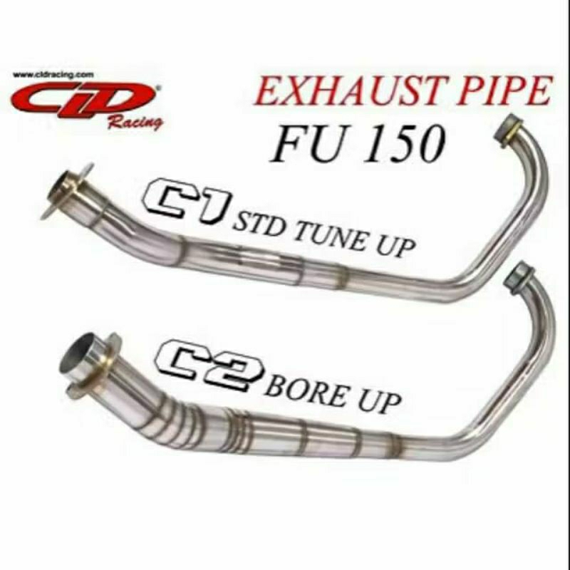 Pipa Header / Leheran Knalpot CLD Racing for Satria FU 150 Karbu Type C1 dan C2