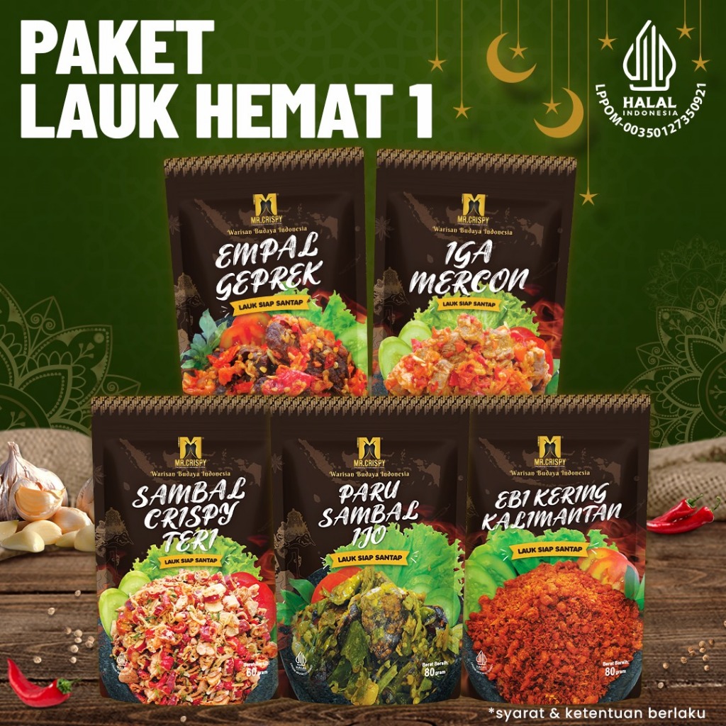 

PAKET LAUK HEMAT A (5PCS)/MR.CRISPY