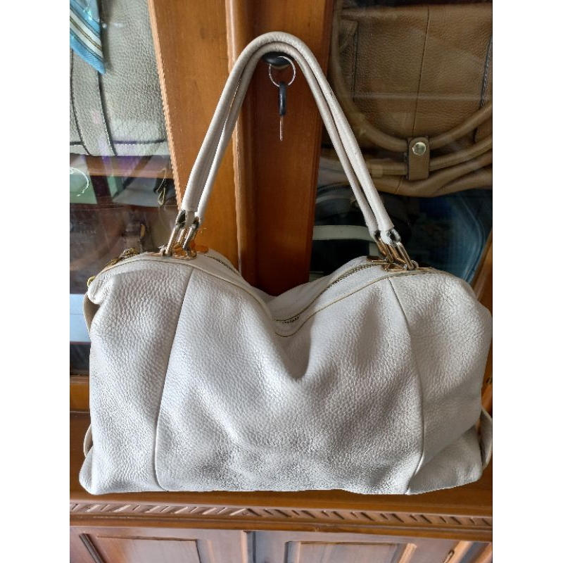 Tas kulit asli aokang broken white