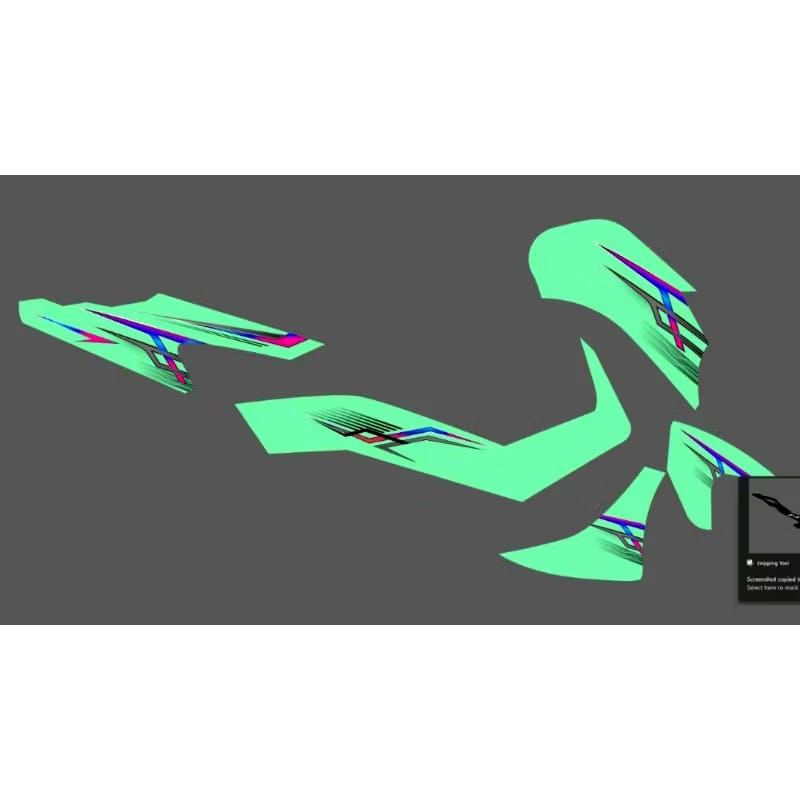 STRIPING STICKER NMAX NEW 155 TRANSPARAN RAINBOW VERSION