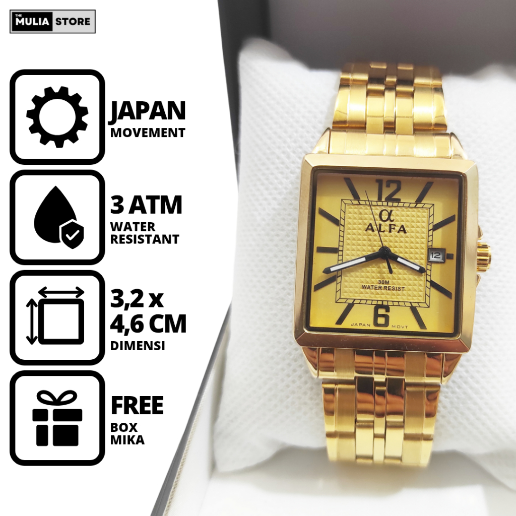 ALFA Jam Tangan Pria Alfa 88102 M Tanggal Analog