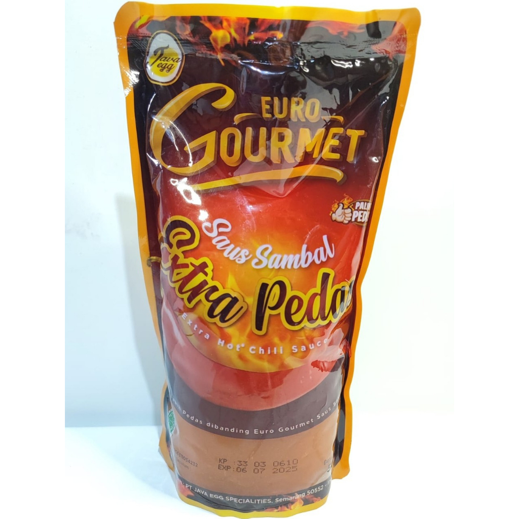 

Euro Gourmet Saus Sambal Extra Pedas 500 gram - Extra Hot Sauce - Chili Sauce - Saus Cabai