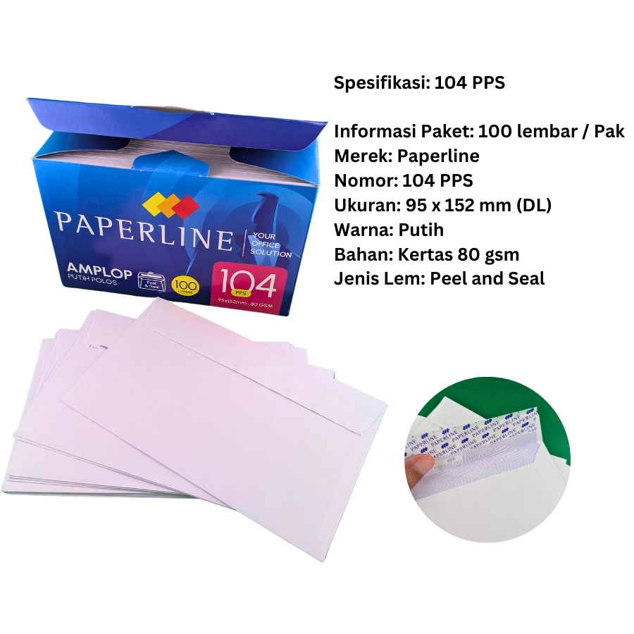 

Amplop Polos Tanggung 110 Paperline PPS isi 100 RJ4