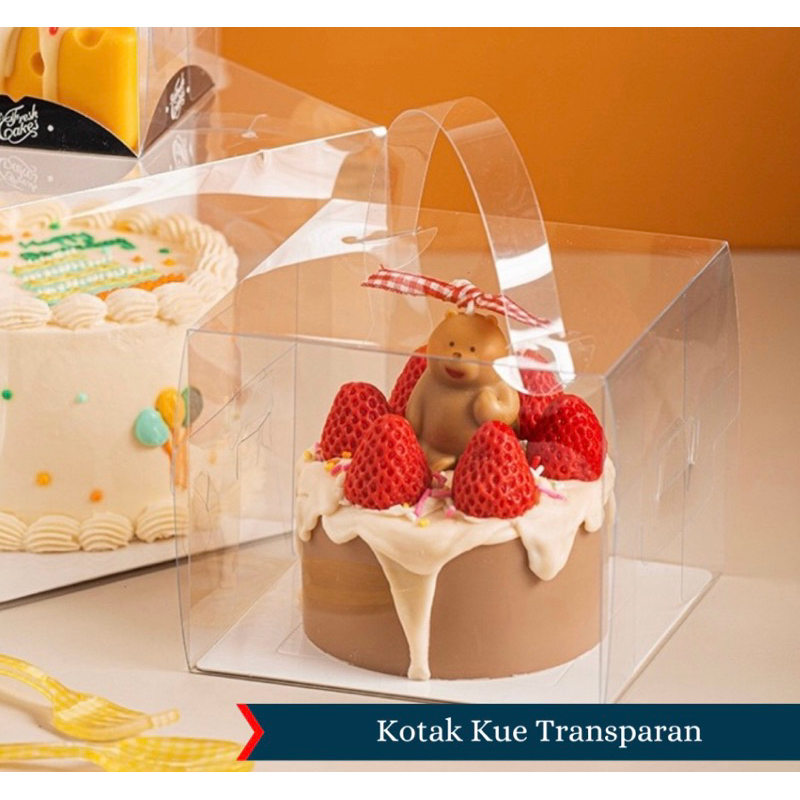 

Kotak Kue Transparan | Kotak Kue Korea | Korean Cake Box | Bento Box | Box Kue Mika Premium