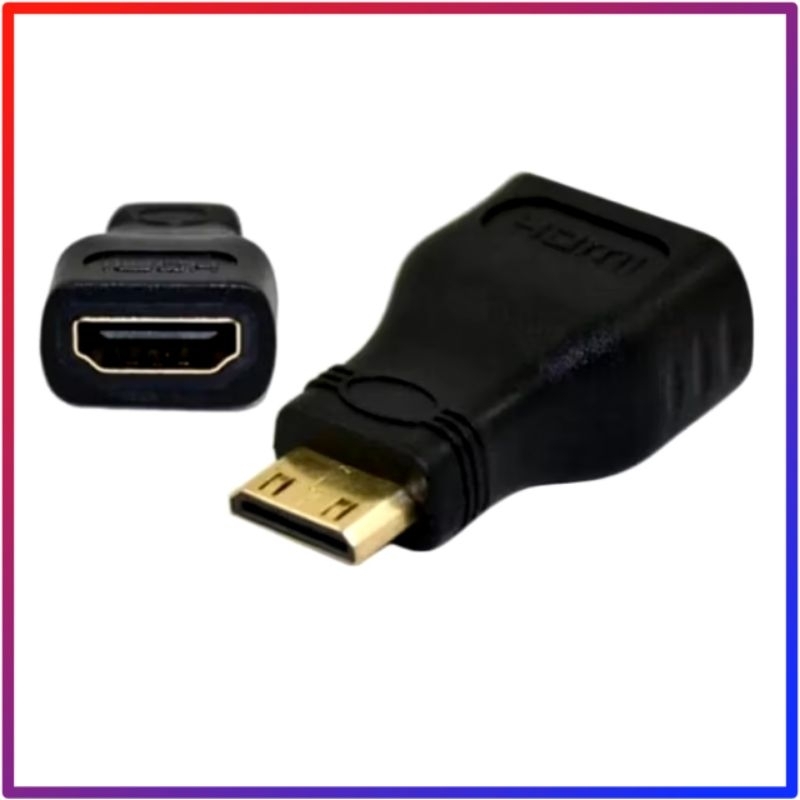 GENDER HDMI TO MINI HDMI - KONEKTOR HDMI FEMALE TO MINI HDMI MALE