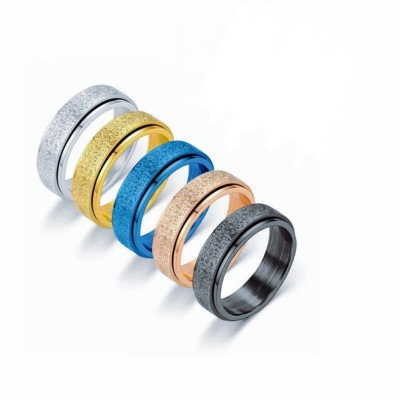 CINCIN PASIR TITANIUM / CINCIN MOTIF PASIR / CINCIN TITANIUM / CINCIN COWOK CEWEK / CINCIN PASANGAN 