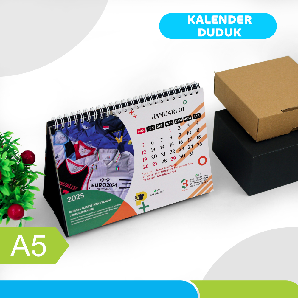 

Kalender Duduk Custom 2025 | Cetak Kalendar Meja A5 | Wall Calender Costum Foto | 6 lembar