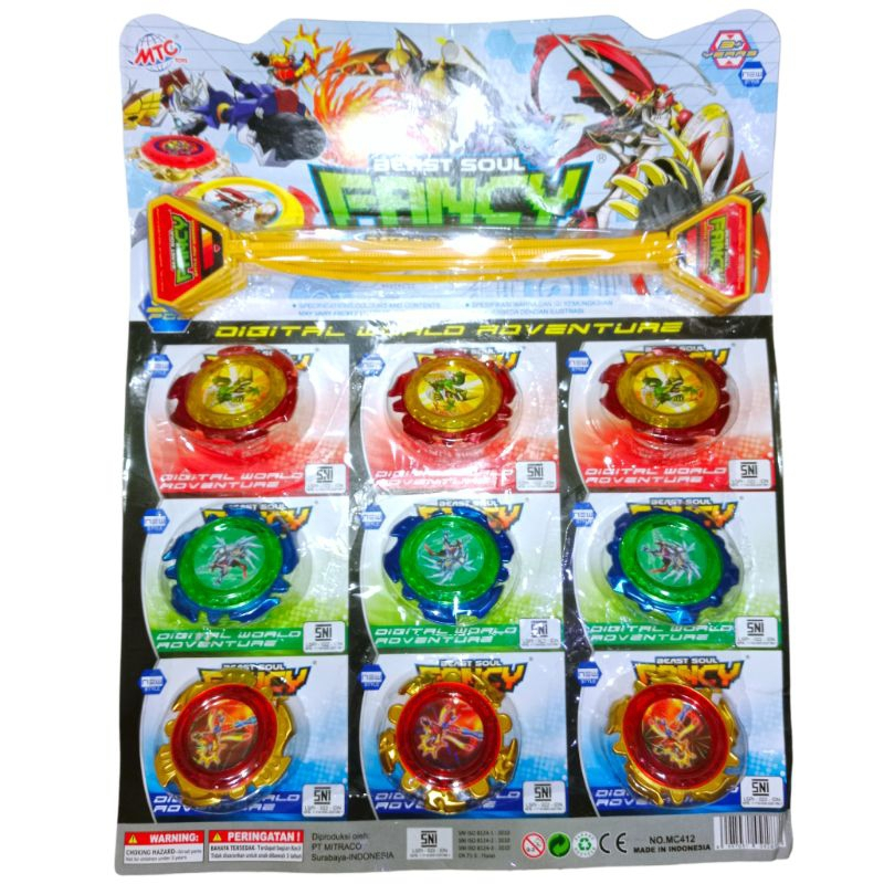 9pcs Mainan Fancy Gangsing mc412