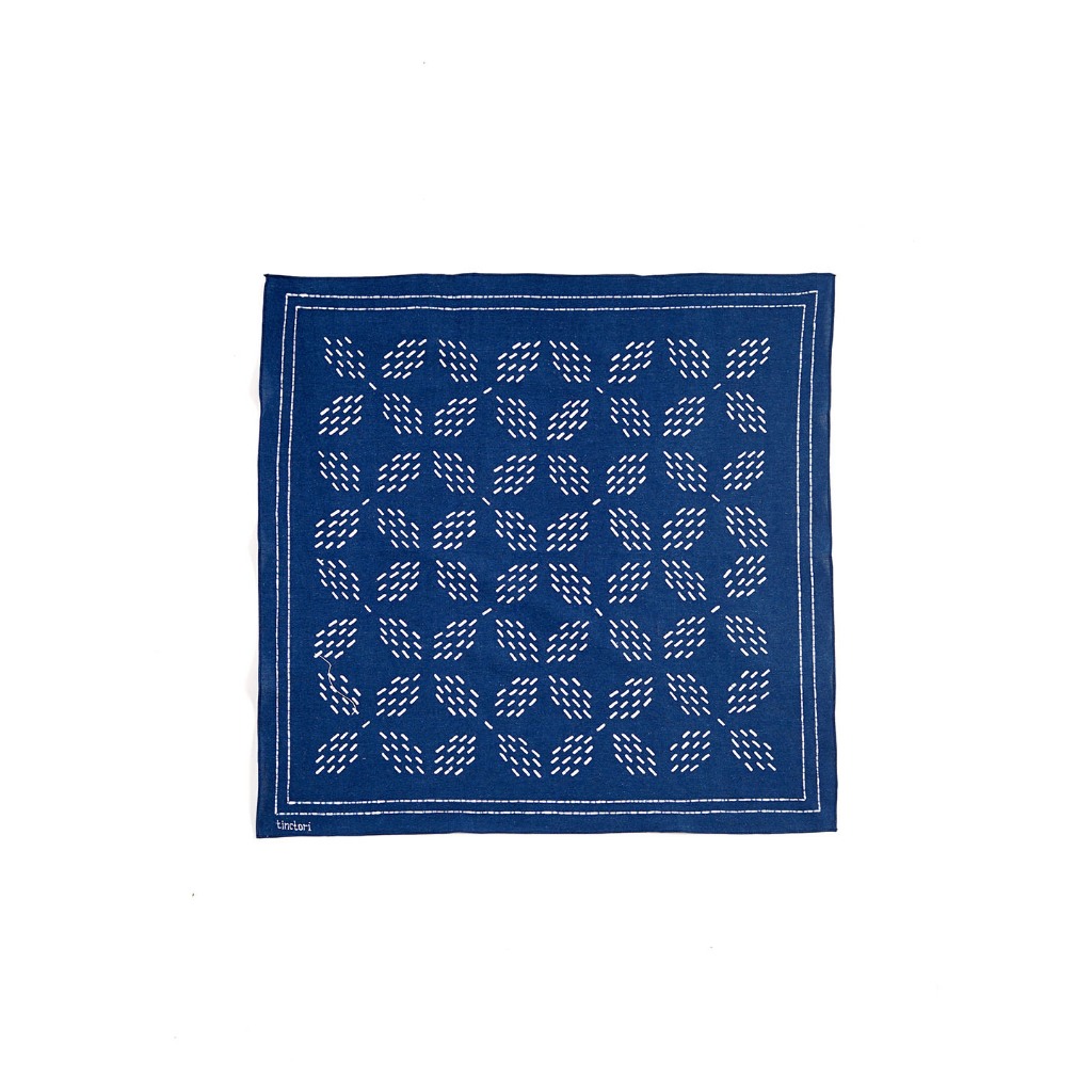 Tinctori - Scarf Bandana Batik Tulis Kawung Indigo