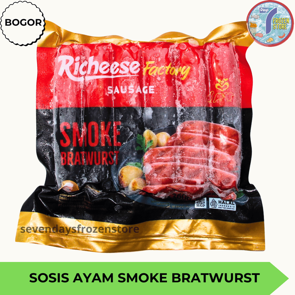 

Richeese Factory Sosis Daging Ayam Smoke Bratwurst 360 gr