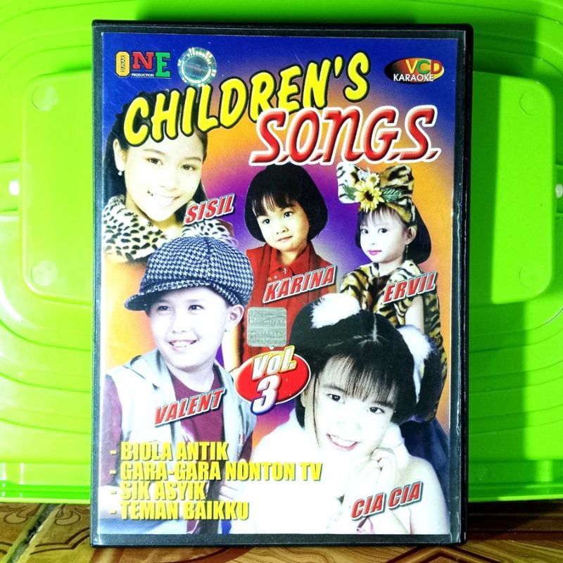 VCD CHILDREN'S SONGS VOL. 3 Sunar One Production CIA CIA REVI ERVIL REVILDA HAPPY VALENT GENDIS KARI