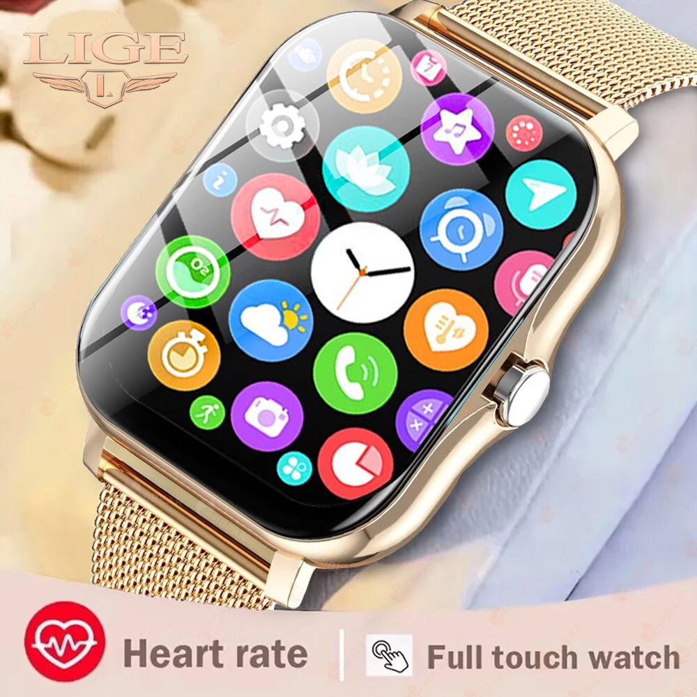 JXRZ Lige Smartwatch Pria Asli Wanita Olahraga Ip67 Waterproof Fitness Kesehatan Monitor