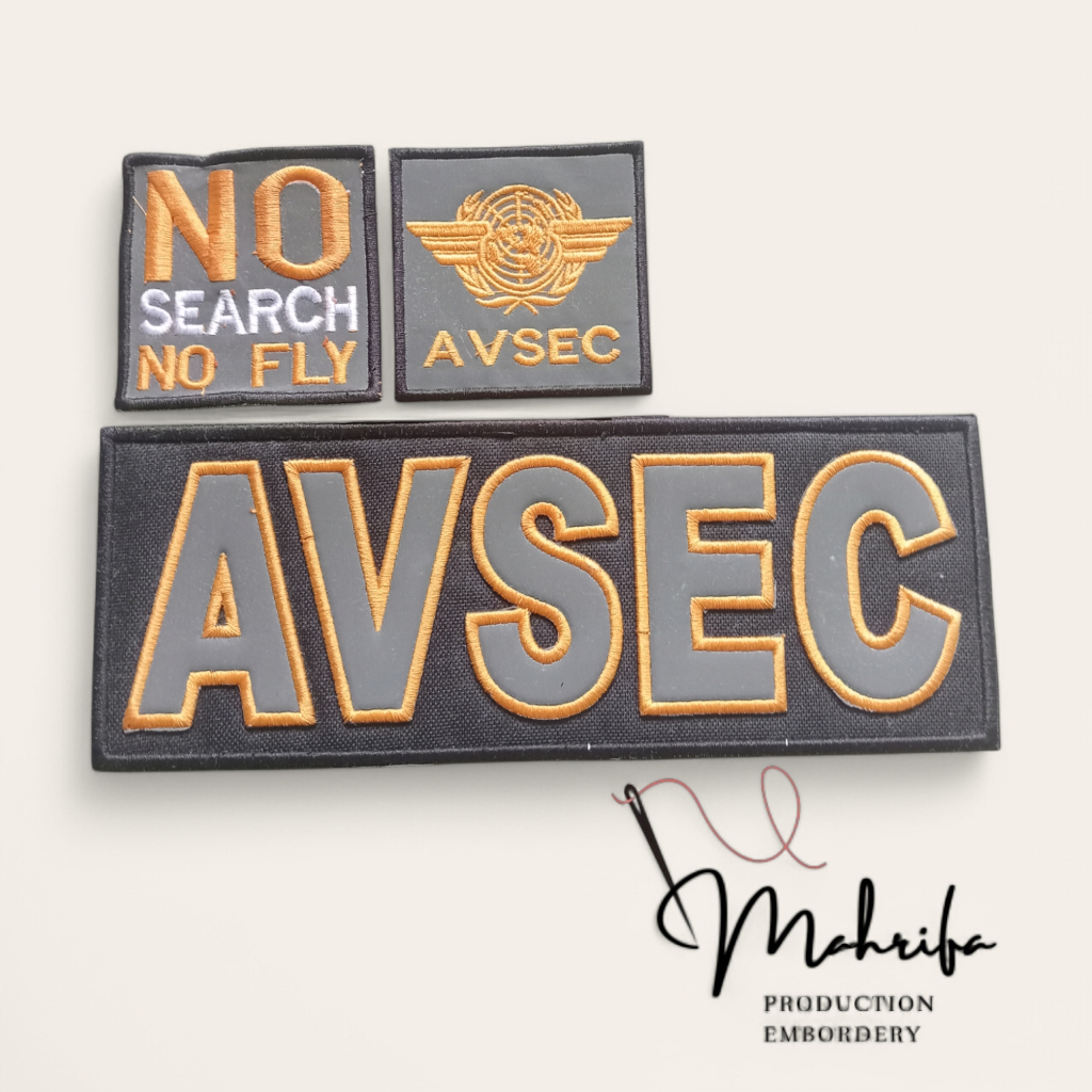 BORDIR LOGO AVSEC BORDIR KOMPUTER BERKUALITAS