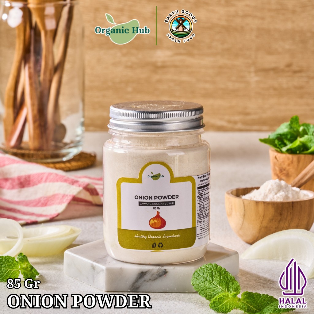 

Organic Hub Bawang Bombay Bubuk 100% Asli Rempah Bumbu Dapur Nusantara Onion Powder 85 gr