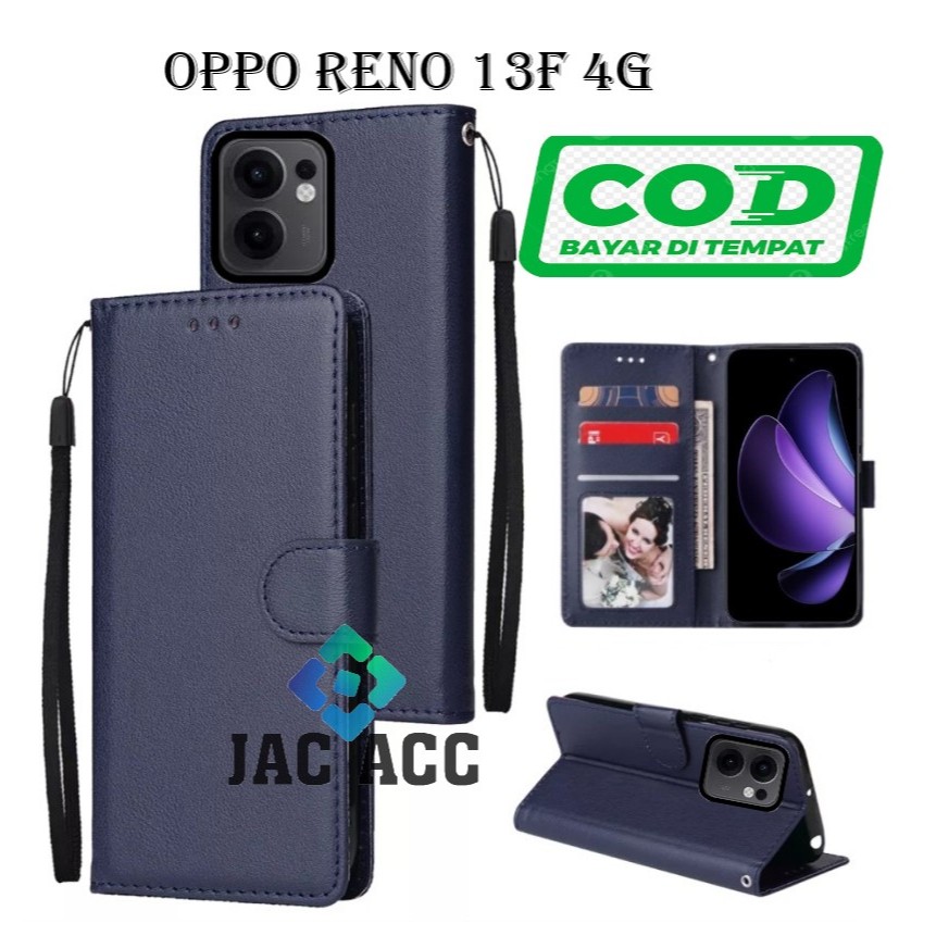 FLIP CASE PREMIUM UNTUK OPPO RENO 13F 4G LEATHER FLIP CASE HP PREMIUM UNTUK OPPO RENO 13F 4G
