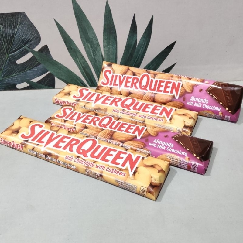 

silverqueen 58g /coklat silverqueen 58g almond/silverqueen cokelat cashews 58g/silverqueen mente