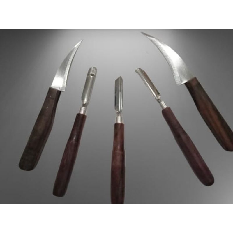 pisau garnish/pisau ukir buah 1set 5pcs