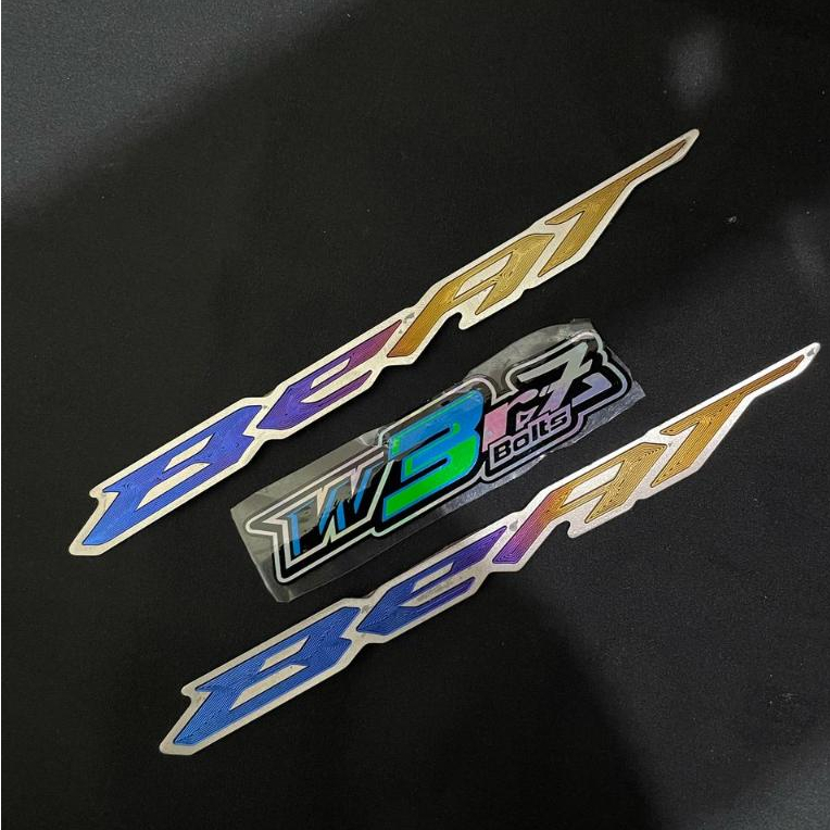 SEPASANG EMBLEM TITANIUM LOGO BODY SAMPING BEAT