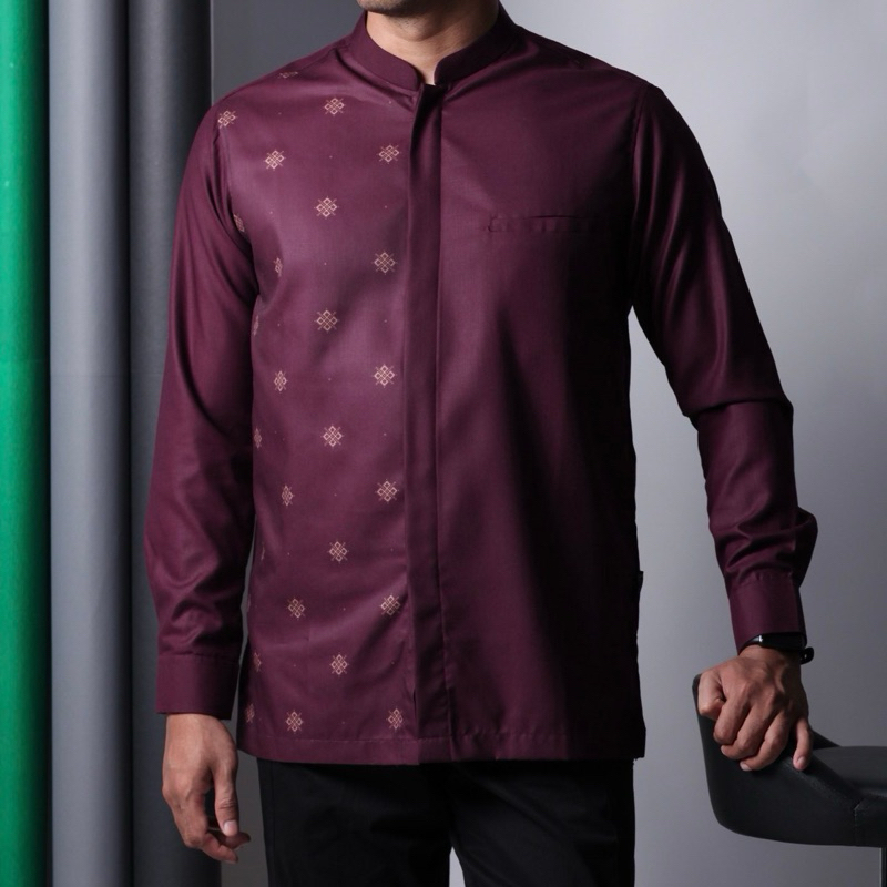 Kurta Dewasa Lengan Panjang Motif Sublim Saviq T 57 /Kemko