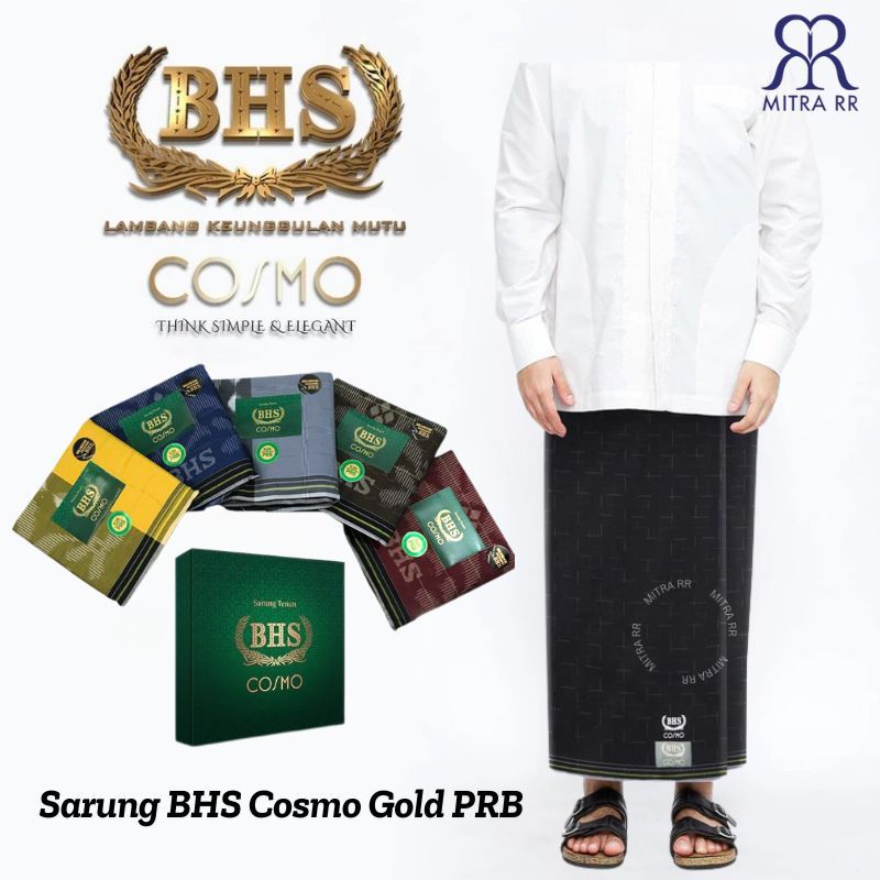 Sarung BHS Cosmo Gold PRB | Sarung BHS ORIGINAL Sarung Tenun Dewasa