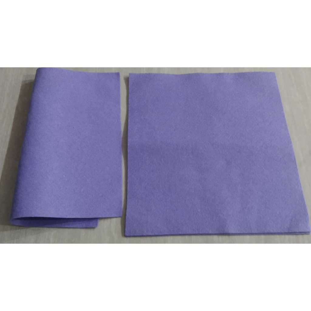Kain Flanel potongan Kurang Lebih 25x23cm Warna Ungu Lavender Jual Perpcs