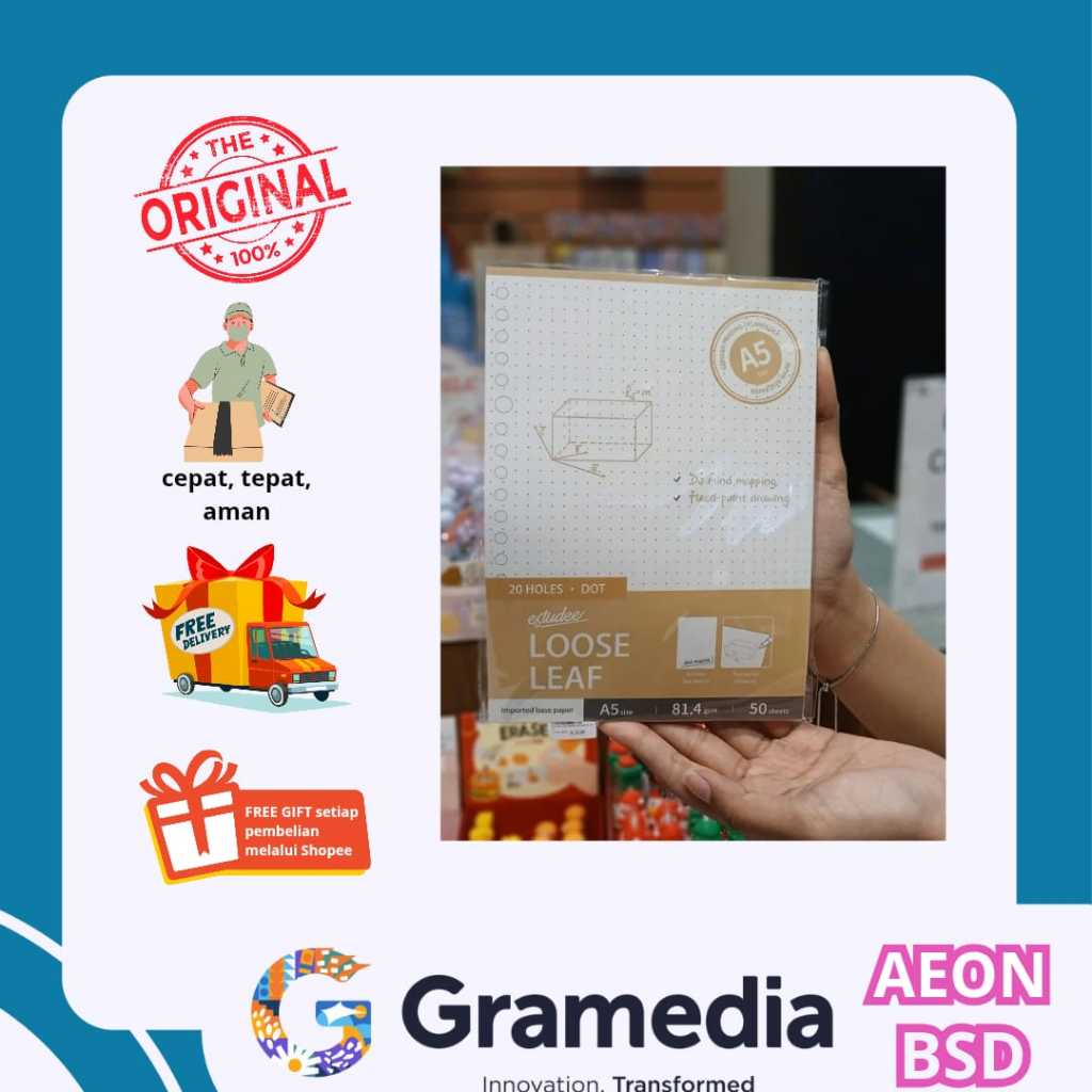 

ESTUDEE LOOSE LEAF PREMIUM DOT A5 - GRAMEDIA AEON BSD