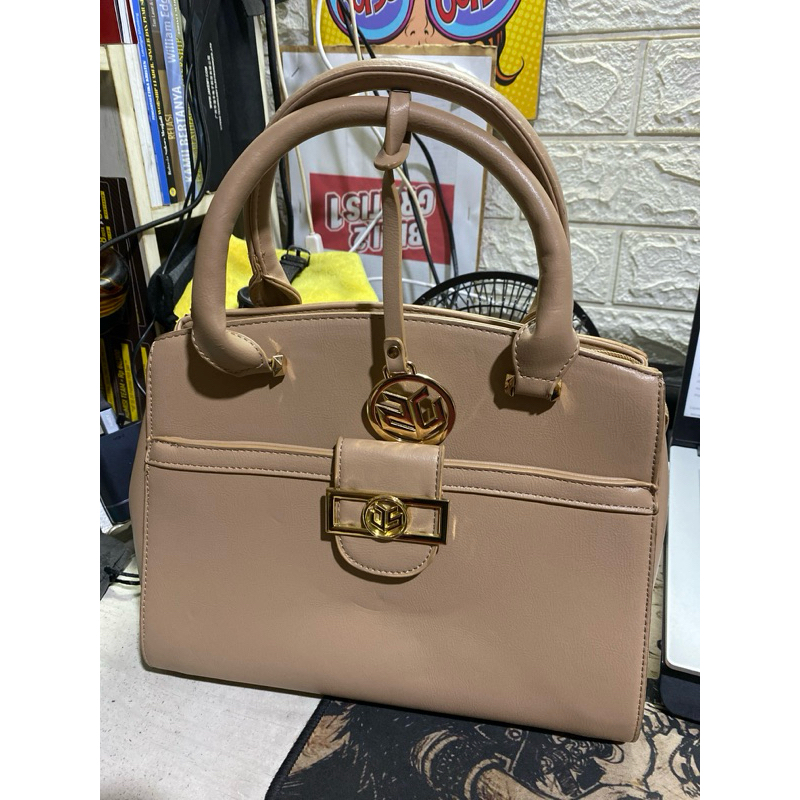 Tas JESSY Premium Tas Wanita Coklat Cream Bekas/Second