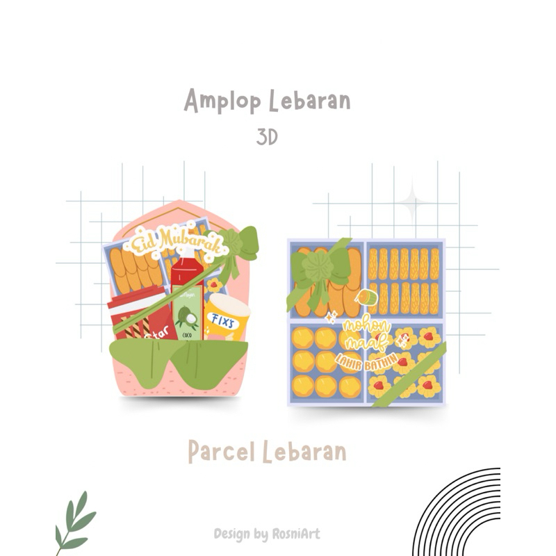

Amplop Lebaran 3D Unik dan Elegan | Desain Tema Parcel Lebaran