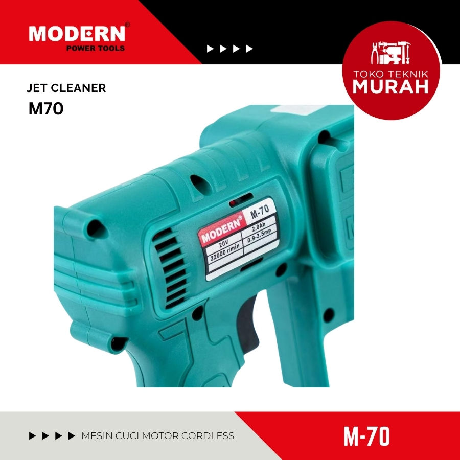 Jet Cleaner Cordless MODERN M70 Mesin Cuci Motor Mobil Baterai Portable