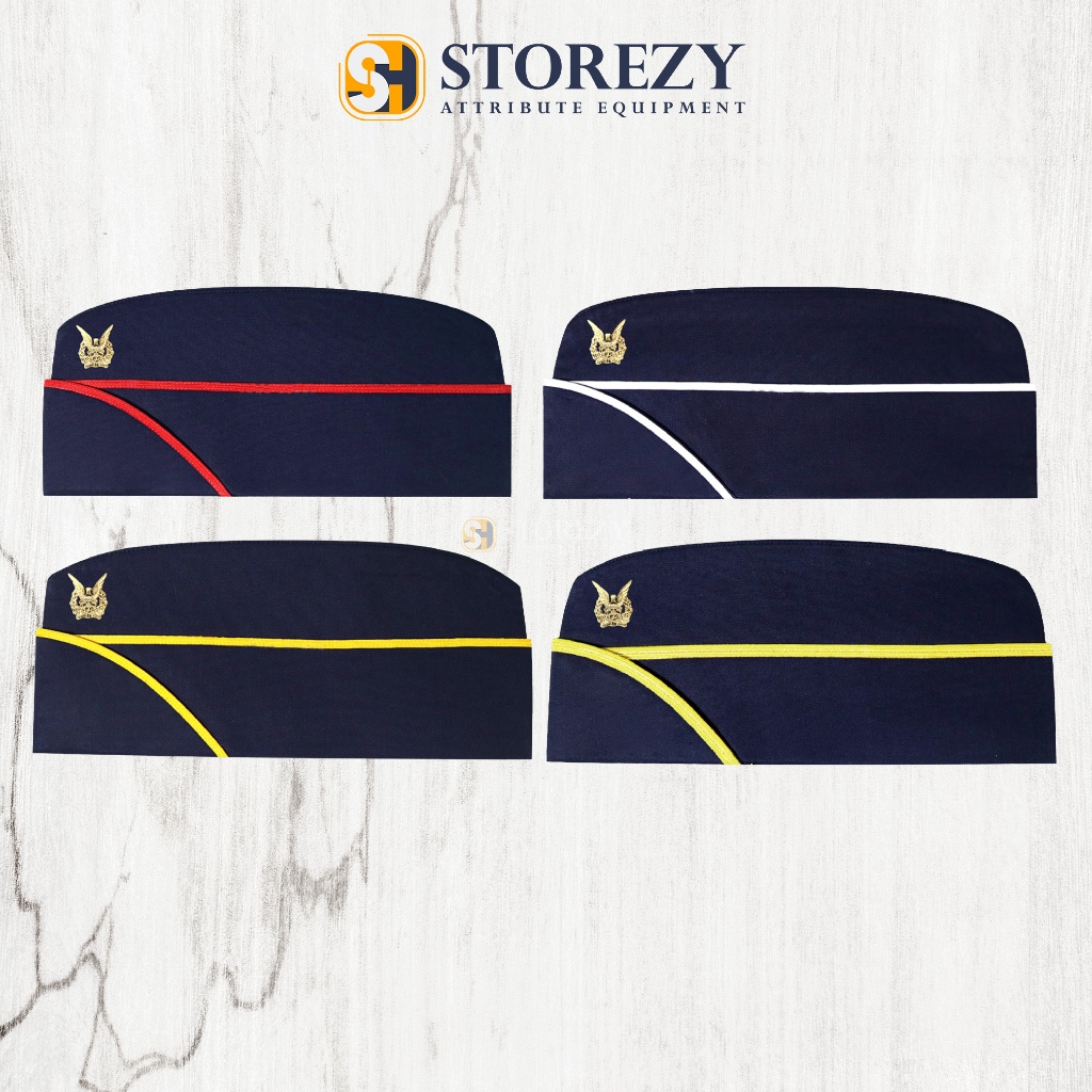 Topi Mut TNI AU + Emblem / Topi Bivakmut TNI AU (Tamtama, Bintara, Perwira Pertama, Perwira Penengah