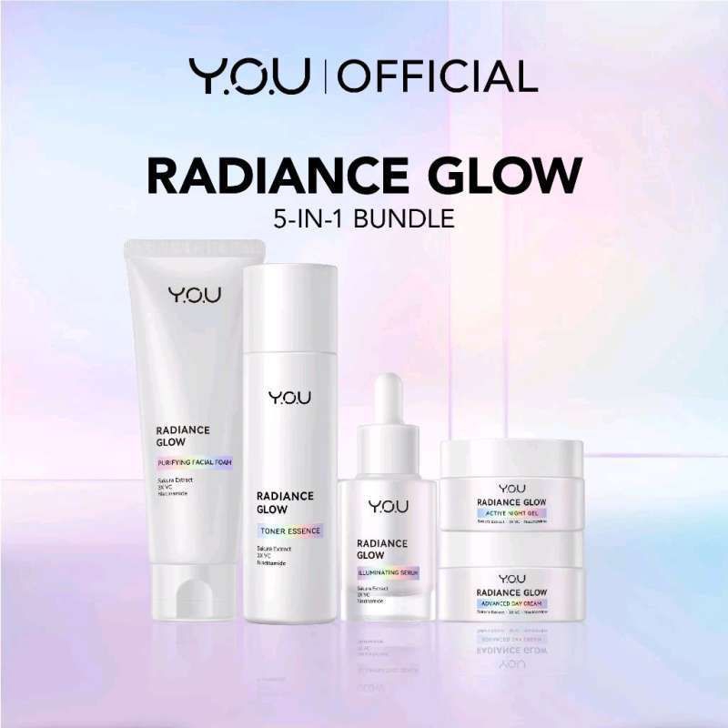 YOU Radiance Glow Bundle Set Paket Perawatan Wajah Komplit