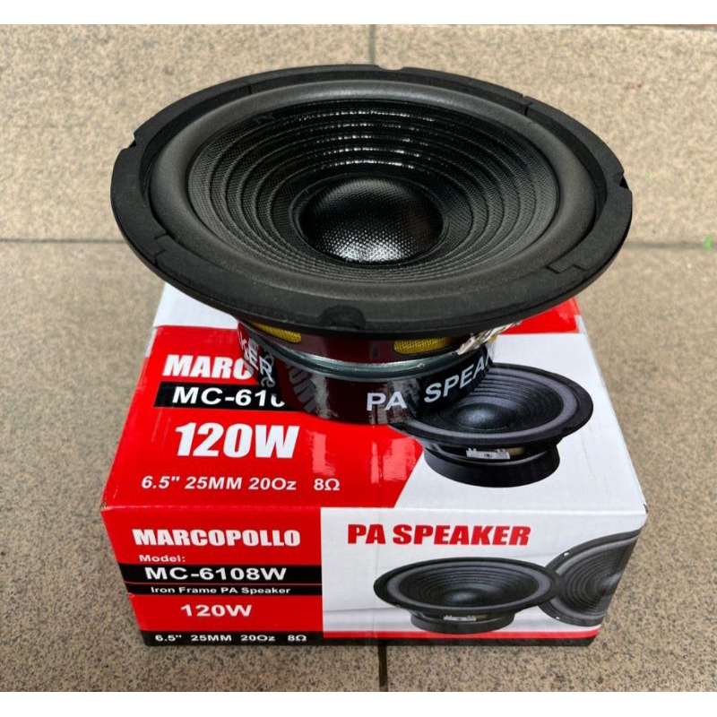 speaker woofer Marcopolo 6.5" MC-6108w suara bass yang kuat