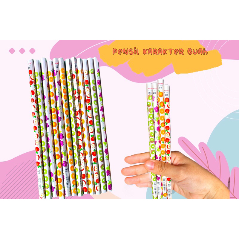 PENSIL JOYKO 2B KARAKTER BUAH LUCU UNIK