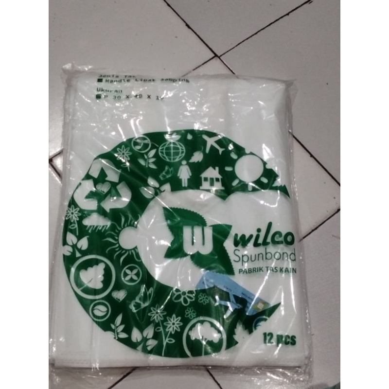 

Tas Spundbond Wilco putih ukuran 30x40 / lusin