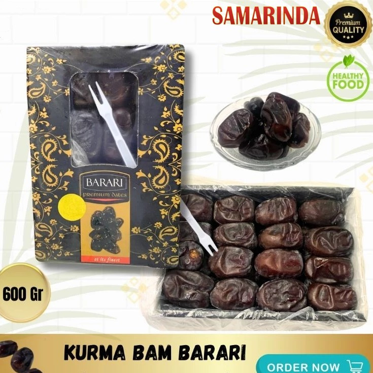 

KURMA BAM BARARI Buah Kurma Anggur Manis Fresh Iran Premium Dates 600gr