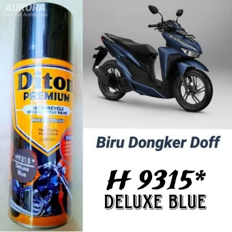 Cat Pilok Diton Premium H 9315* Deluxe Blue 400ml Biru Doff Matt Matte Deluk Delux Pilox Pylox
