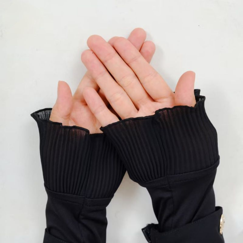 Manset tangan ruffle /manset tangan flisket wanita muslimah