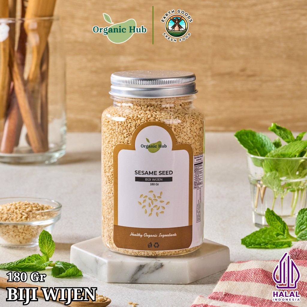 

Organic Hub Sesame Seed Rempah Nusantara Biji Wijen Putih Sangrai Roasted 180 gr