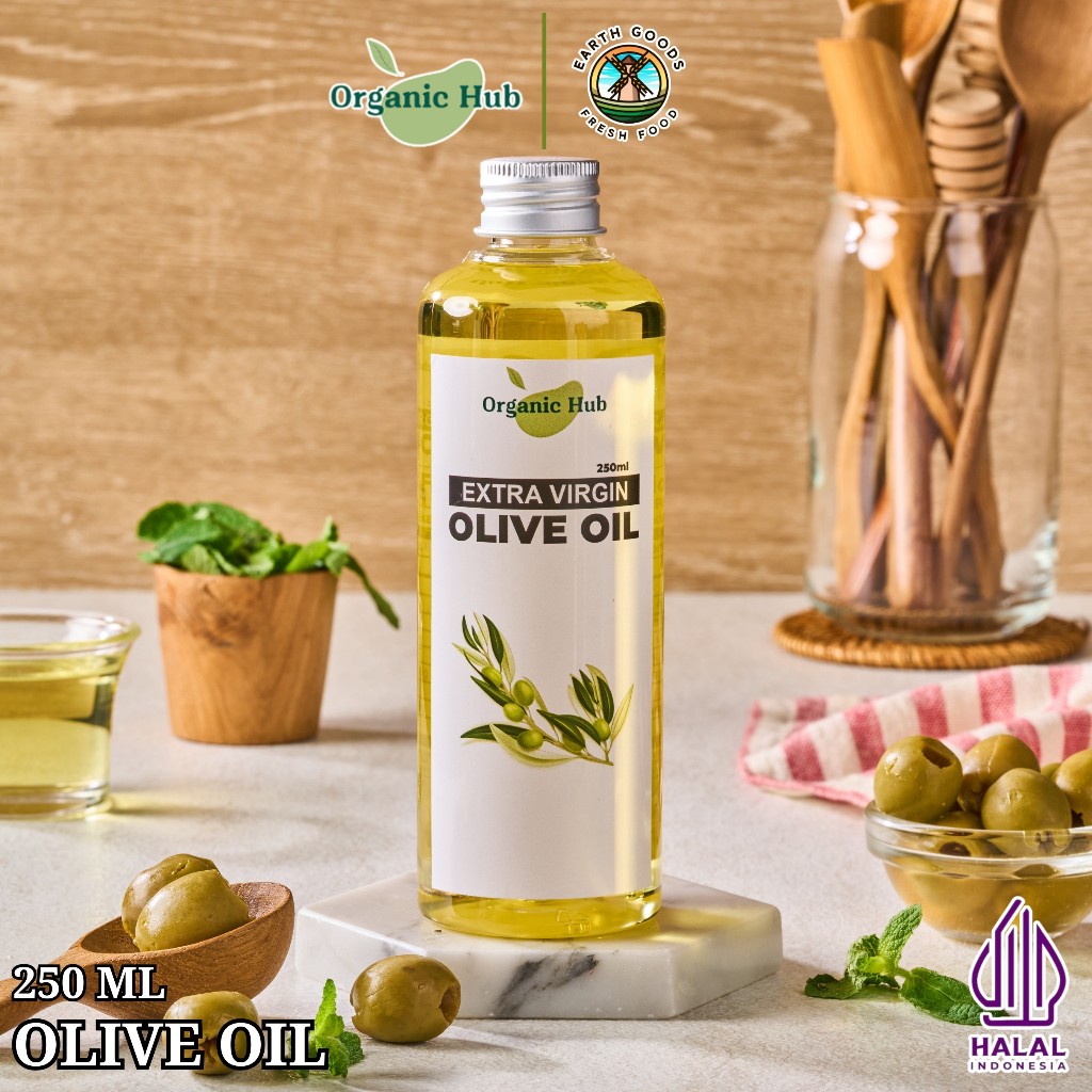 

Organic Hub Virgin Olive oil 100% Minyak zaitun EXTRA VIRGIN OLIVE OIL 250ML Bisa UNTUK MASAK