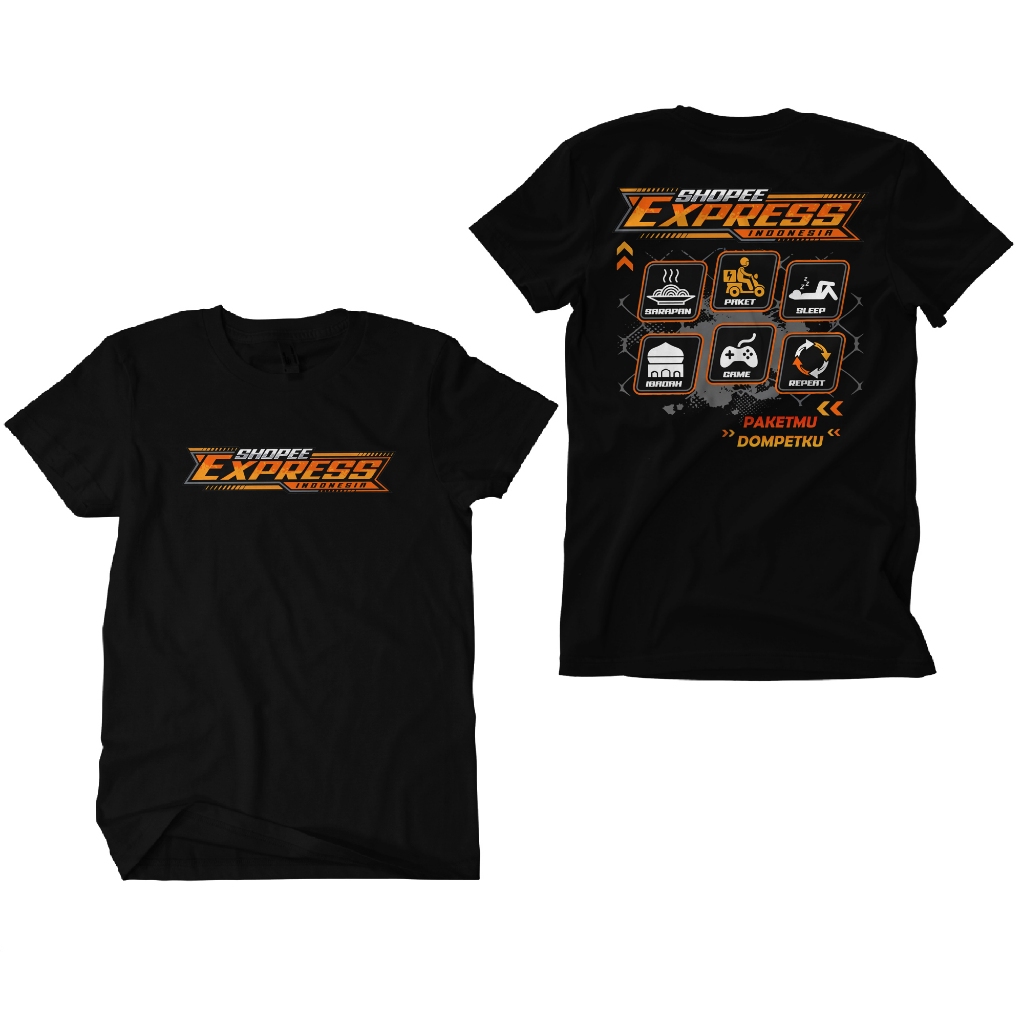 Advhentic - Kaos Shopee Express - Kaos Kurir - Kaos Harian - Kaos Pria - Atasan Pria - Baju Shopee E