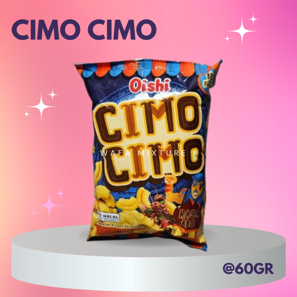 

Oishi CIMO CIMO rasa BBQ 60GR teman nongkrong